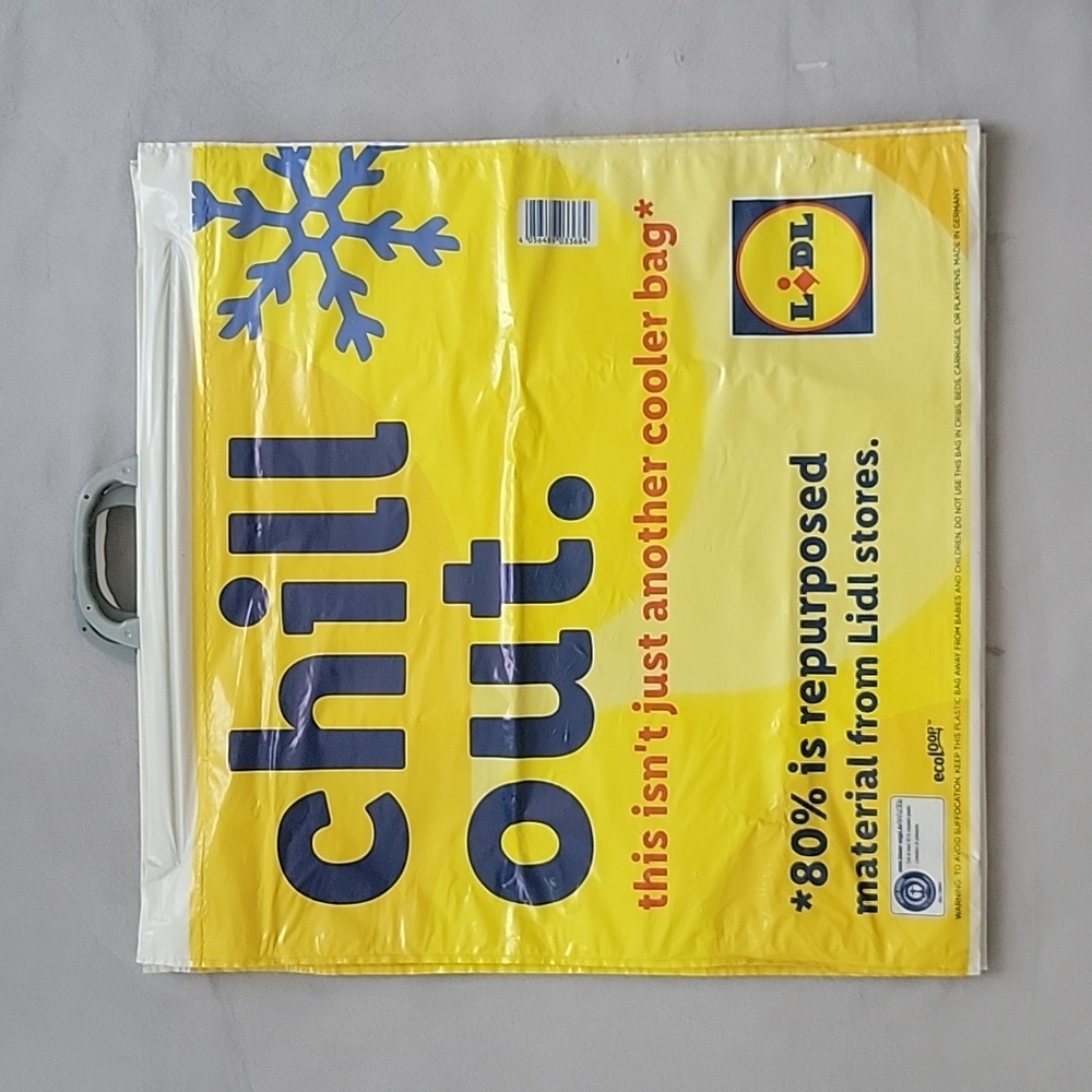 Lidl 4 pcs Reusable Plastic Shopping Bags with Closure